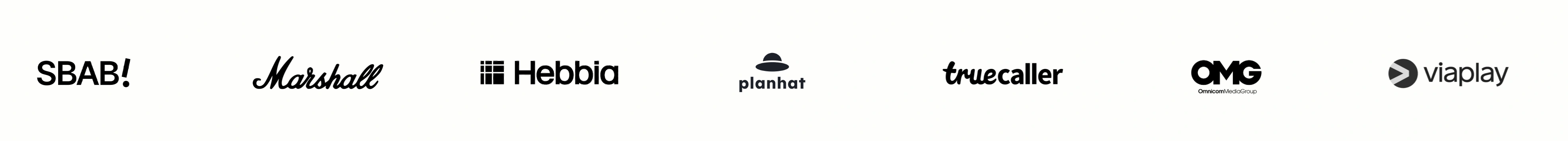Trusted by SBAB, Marshall, Hebbia, Planhat, Truecaller, OMG, Viaplay